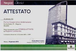 Targa Negozio storico